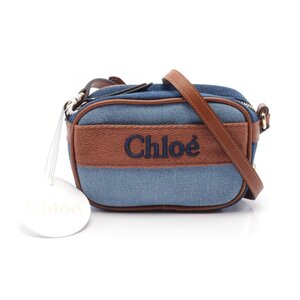 クロエ ロゴ ミニ ブランドオフ Chloe デニム ショルダーバッグ コットン レディース