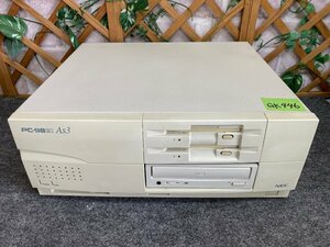 【送140サイズ】NEC　PC-9821As3/U2　PODP5V-83MHz/MEM63.6MB/HDD欠/FDD起動OK/FM音源音小/ファイルベイ仕様/CD-ROM OK