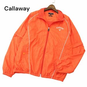 Callaway キャロウェイ 通年 2way★ アーガイル ウインドブレーカー ブルゾンジャケット Sz.LL　メンズ 大きいサイズ ゴルフ　A4T06383_6#O