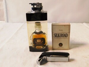 A375★ライター/3点セット/NIKKA WHISKEYミニボトル/SILK ROAD/サバイバルライター/ガスライター？/未確認★送料590円〜