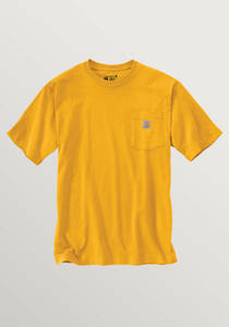 カーハート　K87　ポケット　Tシャツ　黄　S　●新品●新色　Carhartt