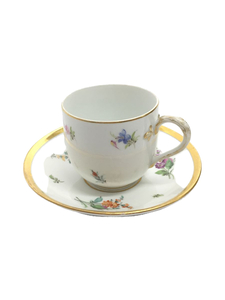 Meissen◆カップ&ソーサー/WHT/Meissen マイセン/デミタス/散らし小花