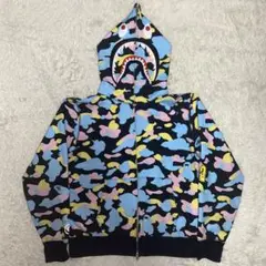 希少a bathing ape アベイシングエイプ シャークパーカー　マルチカモ