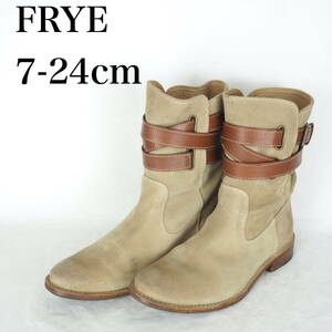 EB5350*Frye*フライ*レディースショートブーツ*7-24cm*ベージュ