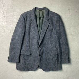 80年代 USA製 HARRIS TWEED ハリスツイード ウールテーラードジャケット メンズXL相当