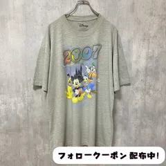 古着 used　Disney　ディズニー　ミッキー　半袖オフィシャルプリントTシャツ　グレー　レトロ　クルーネック　オーバーサイズ