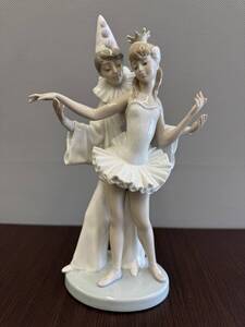 #8615 LLADRO リヤドロ 4882「優しいカーニバル」 ピエロ バレリーナ フィギュリン 男女 置物 陶器人形 オブジェ