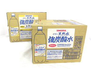 送料300円(税込)■ja754■◎サンガリア 強炭酸水 1000ml 12本入 2ケース(24本)【シンオク】