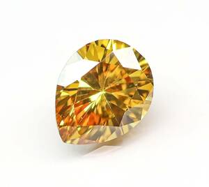 【100円～】VS2！0.443ct 天然ダイヤ Fancy Deep Orangy Yellow (ナチュラルカラー)　PS