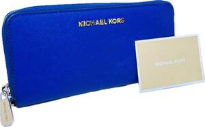 MICHAEL KORS マイケルコース 長財布 青 ブルーカラー ブランド装飾品 小物 財布 レディース 女性用 ファッション