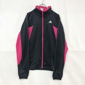 Adidas/アディダス ジャージ トップス 長袖チャコールグレー ピンク サイズM レディース