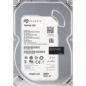 Seagate ST500DM002-1SB10A-021 FW:HPH3 DTO:827976-001 3.5インチ SATA600 500GB 2373回 20872時間