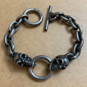 雑誌掲載現物★生前ガボール★ガボラトリーgaboratoryシルバーブレスレットGabor2スカルブレスレットskull silver bracelet