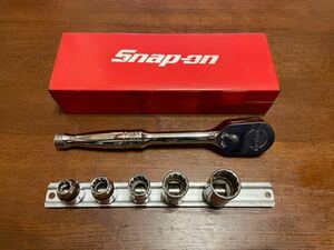 スナップオン Snap-on 3/8 ラチェット&ソケットセット　F80 12角シャローソケット 8mm 10mm 12mm 14mm 17mm 非売品ケース付き