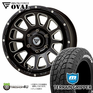 4本セット DELTA FORCE OVAL 17x8.0J 6/139.7 +20 BSM MONSTA TERRAIN GRIPPER A/T 265/65R17 ホワイトレター トライトン GSR