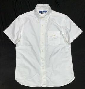 30553 POLO RALPH LAUREN 半袖 オックスフォード BD シャツ M 白