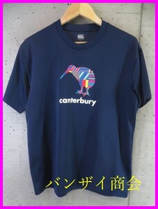 【送料300円可】002c44◆良品◆吸汗速乾◆CANTERBURY カンタベリー 半袖ドライシャツ L/ラガーシャツ/ラグビーユニフォーム/ワールドカップ