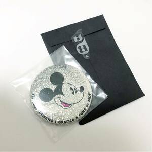 ★ BABBI バビ mickey 手鏡 ☆ 新品未使用 レア 限定品 ノベルティ 非売品 ミッキー ミラー 銀 シルバー キラキラ グロッシー 袋付き