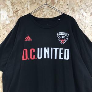 adidas Tシャツ　DCユナイテッド　ルーニー　メンズXL 黒　g4