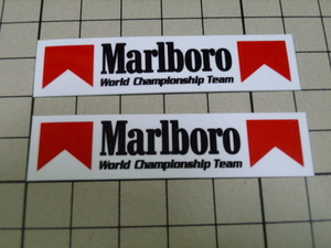 正規品 Marlboro World Championship Team ステッカー 2枚 当時物 (62×15ｍｍ) マールボロ マルボロ ワールド チャンピオンシップ チーム