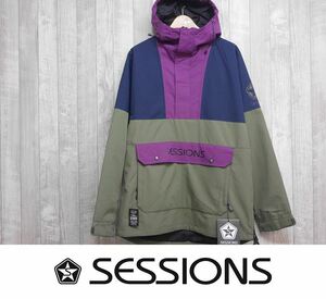 【新品:SALE】23 SESSIONS CHAOS PULLOVER JACKET - OLIVE/NAVY - M 正規品 ジャケット スノーボード ウェア