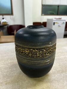 FJ0707 京焼 清水焼 花瓶 花器 花入 花生 在銘 正文 作