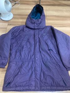 patagonia パタゴニア　ガイドパーカーフーディー　ロングコート　 マウンテンパーカー　パープル　１９９５年製　Ｌサイズ　