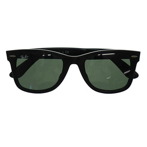 レイバン RAY BAN WAYFARER ウェイファーラー グリーン レンズ 黒縁 サングラス RB2140-F 52□22 150 黒 ブラック ブランド古着ベクトル ☆