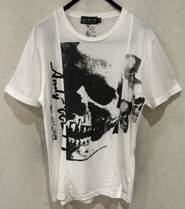 ＊ヒステリックグラマー ANDY WARHOL BY HYSTERIC GLAMOUR ドッキング スカル 半袖Tシャツ トップス M　　 　　 　　　BJBC.H