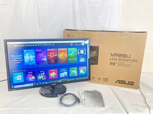 【IE82】(O) ASUS エイスース 28型 4Kワイド 液晶ディスプレイ ゲーミングモニター VP28U 2020年製 取説 コード付き 動作確認済 中古現状品