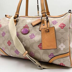 コーチ COACH ボストンバッグ 旅行カバン シグネチャー 花柄　 2way