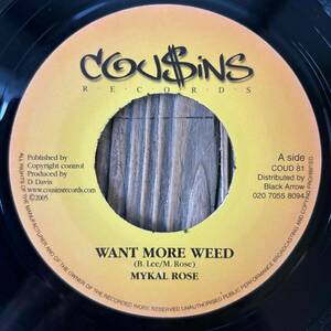 ★2005！Slim SmithのWATCH THIS SOUNDをGanja Tuneに！【Michael Rose - Want More Weed / Richie Davis - What A Pity】7inch Cou$ins