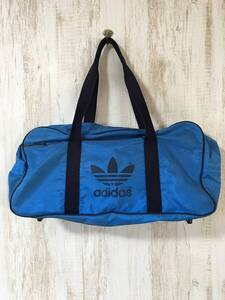 at159☆【80s ヴィンテージ トレフォイルロゴ スポーツバッグ】adidas アディダス 青