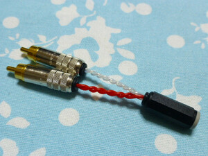 2.5mm4極 (メス) → RCA ×2 ステレオ 変換ケーブル Switchcraft nano iDSD Hugo