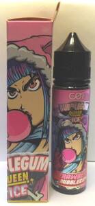 VAPE 電子タバコ専用リキッド　COF マレーシア製リキッド　”Cloudy O Funky Bubblegum Queen Strawberry　ICE”　大容量60mL　BOX入り