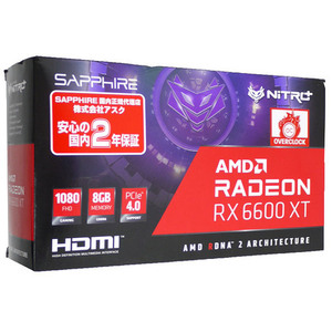 【中古】SAPPHIRE NITRO+ Radeon RX 6600 XT GAMING OC 8G GDDR6 11309-01-20G PCIExp 8GB 元箱あり [管理:1050019431]