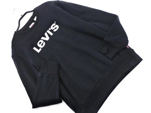 LEVI’S リーバイス 裏起毛 ロゴ プリント スウェット sizeS/黒 ◇■ ☆ ejb6 メンズ