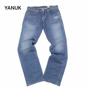 YANUK ヤヌーク 【MICHEL】 USED加工★ ストレッチ デニット スウェット デニム パンツ ジーンズ Sz.29　メンズ 日本製　I4B00671_3#R