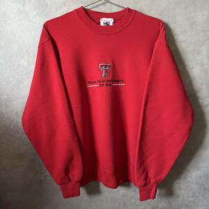 【1円スタート】【90s】【USA製】テキサス工科学大学　ヴィンテージ　カレッジスウェットシャツ