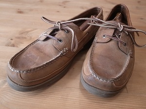 SPERRY TOP SIDER スペリー トップサイダー 革靴 デッキシューズ レザーシューズ 茶 12M 約30㎝