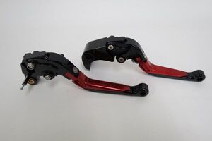 BMW S1000RR 2009-2014年 ビレットレバー 黒×赤 【ae-b-s1000-i】