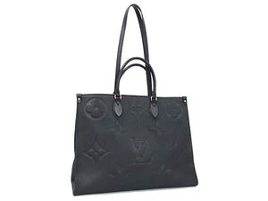 1円 ■極美品■ LOUIS VUITTON ルイヴィトン M44925 モノグラムアンプラント オンザゴーGM ハンドバッグ トート ブラック系 FF0311