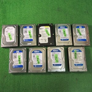 [4442] 不揃い簡易テスト済 3.5インチハードディスク HDD 250GB 9台 SerialATA （SATA S-ATA Serial-ATA）