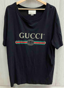 GUCCI グッチ 半袖Tシャツ ロゴ 黒 ブラック メンズ Lサイズ