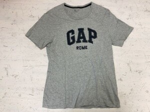 ギャップ GAP ローマ ROME スーベニア アメカジ 定番ロゴ 半袖Tシャツ カットソー レディース L グレー