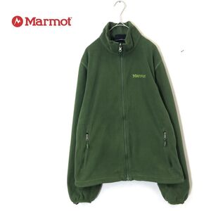 1N2651-N◆ Marmot マーモット フリースジャケット フルジップ ◆ sizeS カーキ系 ポリエステル100 古着 アウトドア