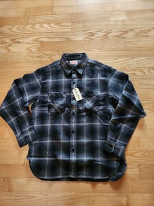 SALE! 送料込★東洋SUGAR CANE シュガーケーン　SC29149 TWILL CHECK WORK SHIRT ツイルチェック ワークシャツ　オンブレー　ブラック　XL