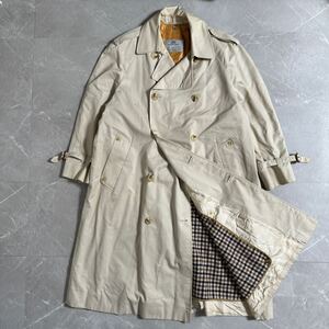 Aquascutum アクアスキュータム　トレンチコート　イングランド製　ライナー付き　ベージュ　70s 80s