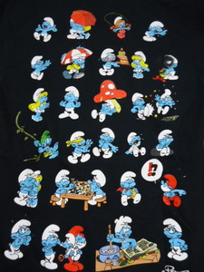 即決　ＵＳ　SMURFS　スマーフ　2021年製　Ｔシャツ　黒色　S　新品　未使用品 