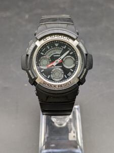 春名 12月 No.114 G-SHOCK Gショック ジーショック 腕時計 ブラック AW-590 アクセサリー　稼動なし